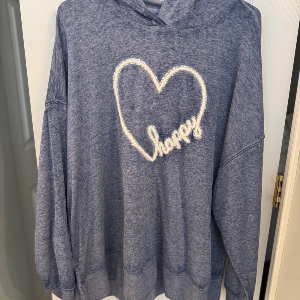 Lane Bryant Blue Heart Hoodie